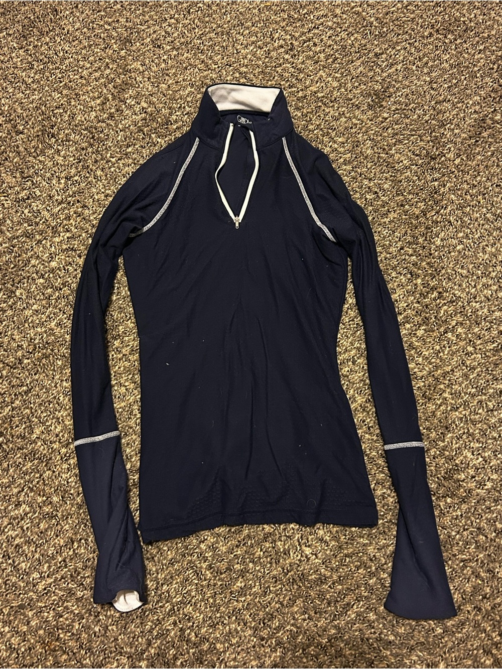 Navy/white GhoDho 1/4 Zip